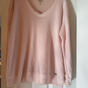 Hollister Light Pink V-Neck Pullover